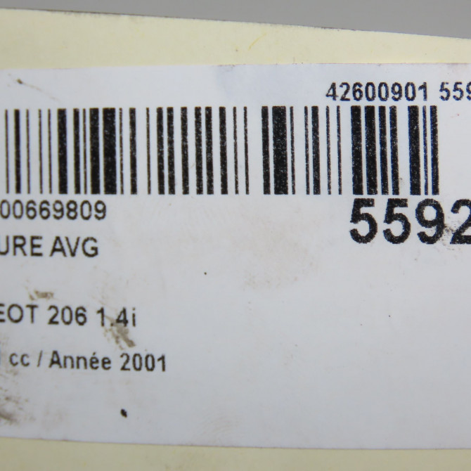 Ceinture avant gauche occasion PEUGEOT 206 Phase 1 09-1998->03-2009 1.4i 8974GT 8