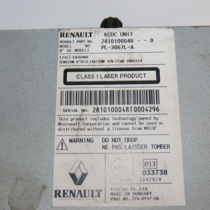 Autoradio occasion RENAULT SCENIC III Phase 1 04-2009->11-2011 1.9 DCI 130ch 281019743R 4