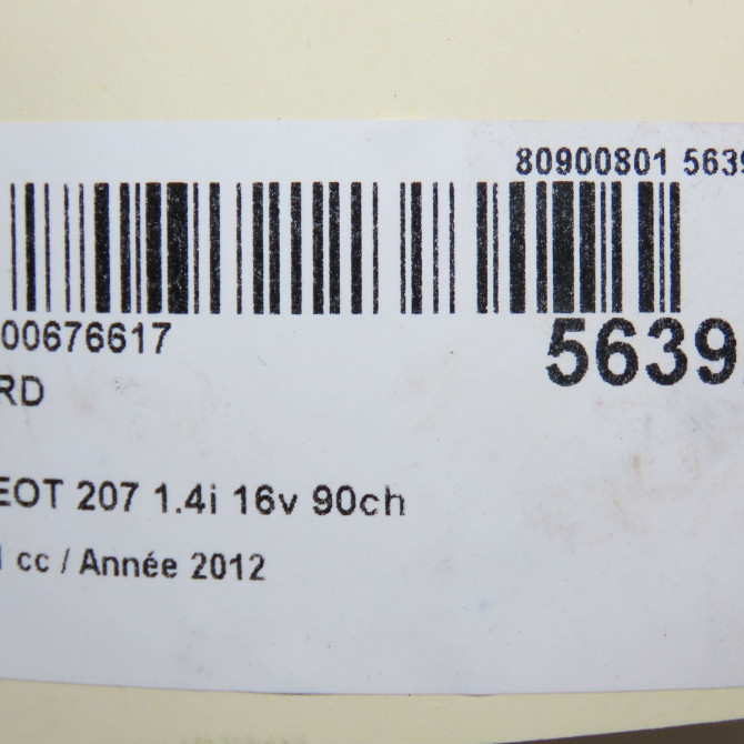 Feu arrière droit occasion PEUGEOT 207 Phase 1 04-2006->06-2013 1.4i 16v 90ch 6351CT 5
