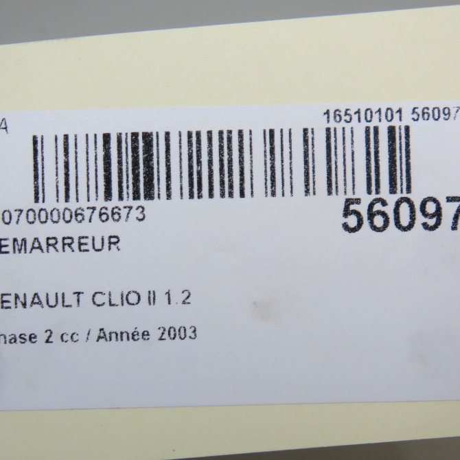 Démarreur occasion RENAULT CLIO II Phase 2 06-2001->07-2006 1.2 8200369521 7