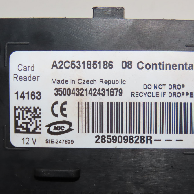 Lecteur de carte occasion RENAULT MEGANE III Phase 3 10-2013->... 285909828R 4