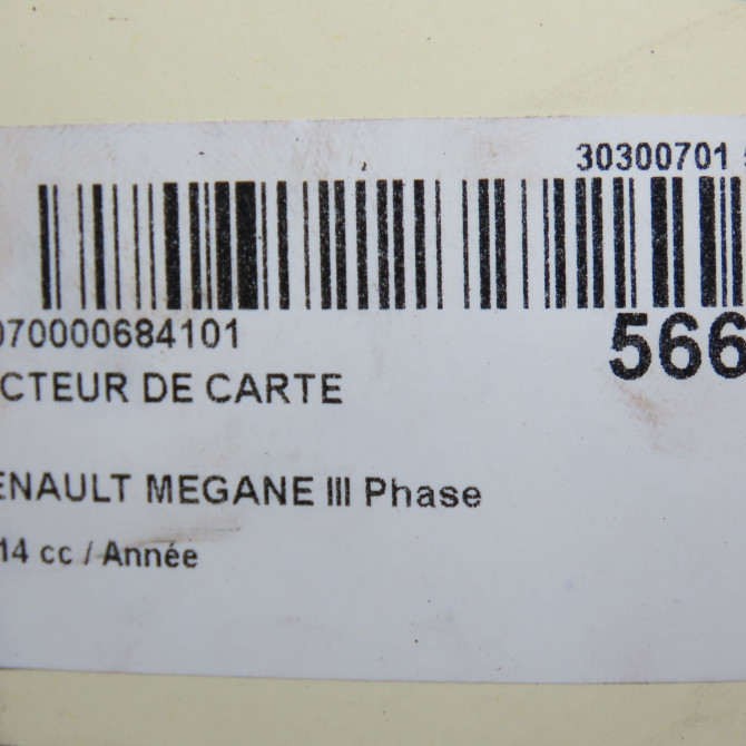 Lecteur de carte occasion RENAULT MEGANE III Phase 3 10-2013->... 285909828R 6