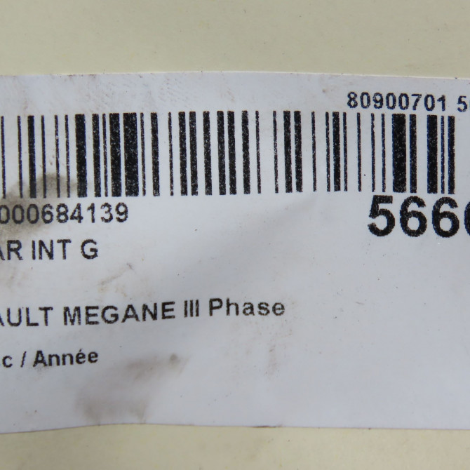 Feu arrière interieur gauche occasion RENAULT MEGANE III Phase 3 10-2013->... 265550009R 6