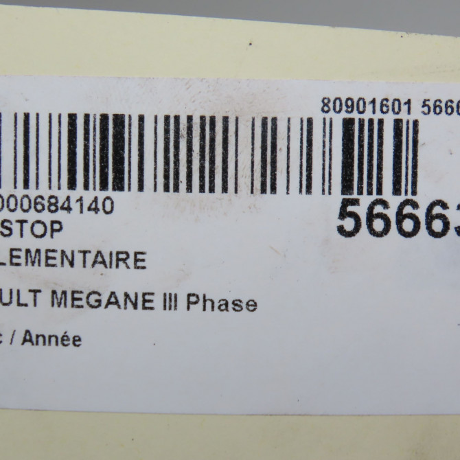 Feux stop supplementaire occasion RENAULT MEGANE III Phase 3 10-2013->... 265900006R 5