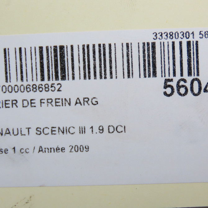 Etrier de frein arrière gauche occasion RENAULT SCENIC III Phase 1 04-2009->11-2011 1.9 DCI 130ch 440118013R 7