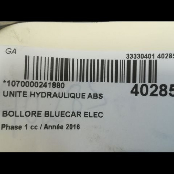 Unité hydraulique ABS occasion BOLLORE BLUECAR Phase 1 01-2011->... ELEC 4