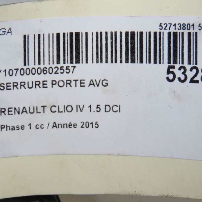 Serrure porte avg occasion RENAULT CLIO IV Phase 1 07-2012->... 1.5 DCI 90ch 805033000R 7