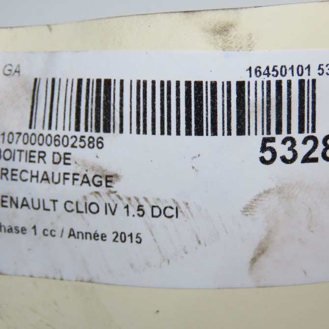 Boitier de préchauffage occasion RENAULT CLIO IV Phase 1 07-2012->... 1.5 DCI 90ch 8200859243 6