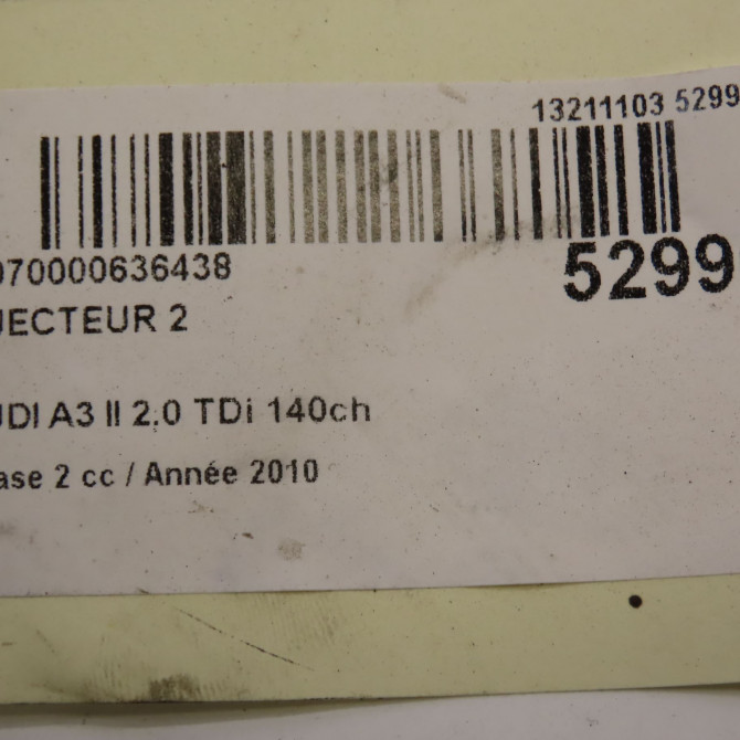 occasion AUDI A3 II Phase 2 06-2008->07-2012 2.0 TDi 140ch 3L130277Q 6