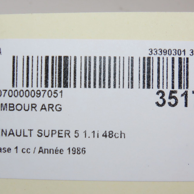 Tambour arrière gauche occasion RENAULT SUPER 5 Phase 1 10-1984->12-1996 1.1i 48ch 7700419824 4