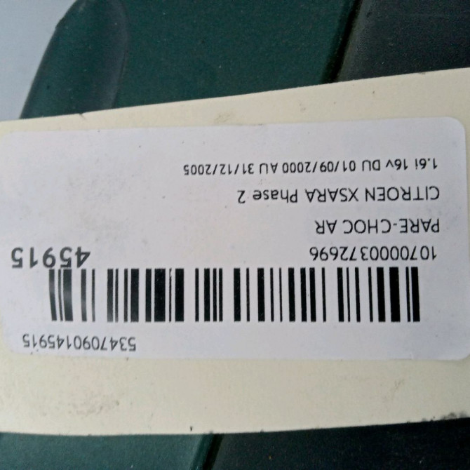 Pare-choc arrière occasion CITROEN XSARA Phase 2 09-2000->12-2005 1.6i 16v 7410Q1 3