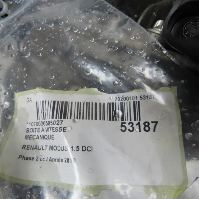 Boîte à vitesse mecanique occasion RENAULT MODUS Phase 2 01-2008->12-2012 1.5 DCI 90ch 8201115695 7