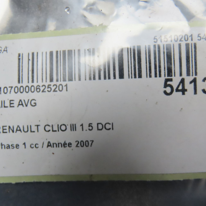 Aile avant gauche occasion RENAULT CLIO III Phase 1 09-2005->03-2009 1.5 DCI 85ch 631014270R 6