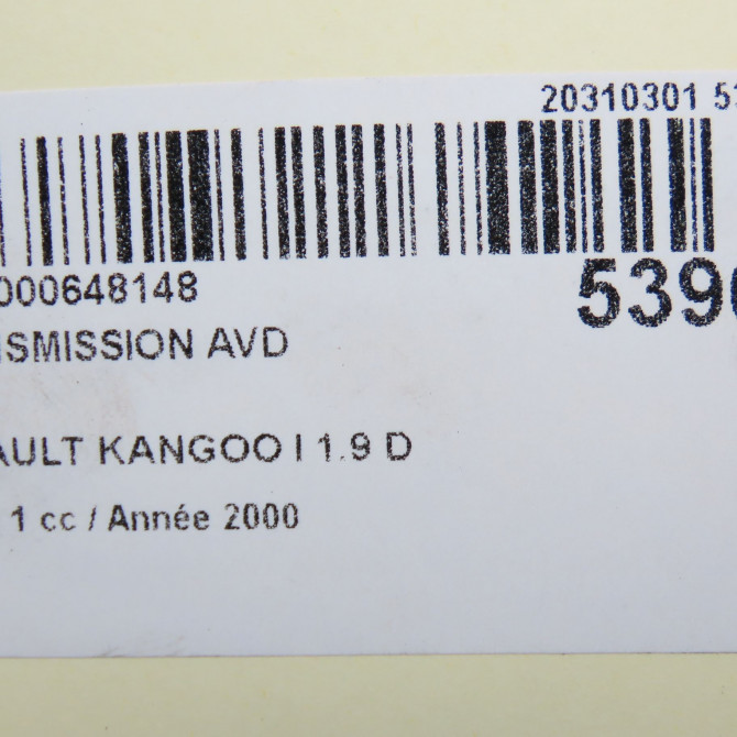 Transmission avant droite occasion RENAULT KANGOO I Phase 1 09-1997->06-2003 1.9 D 65ch 7700110482 5