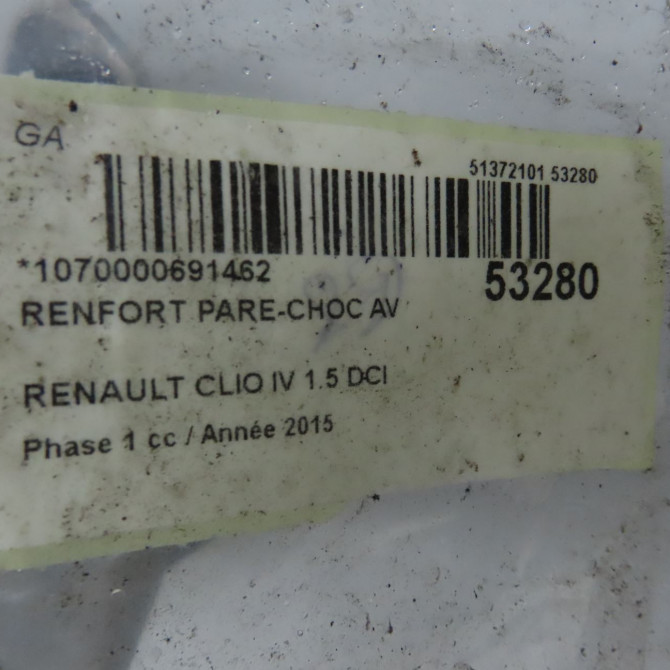 Renfort pare-choc avant occasion RENAULT CLIO IV Phase 1 07-2012->... 1.5 DCI 90ch 752107246R 4