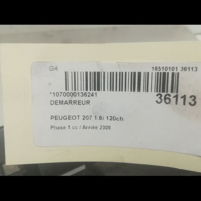 Démarreur occasion PEUGEOT 207 Phase 1 04-2006->06-2013 1.6i 120ch V764559080 4