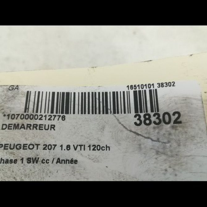 Démarreur occasion PEUGEOT 207 Phase 1 SW 07-2007->03-2013 1.6 VTI 120ch V764559080 4
