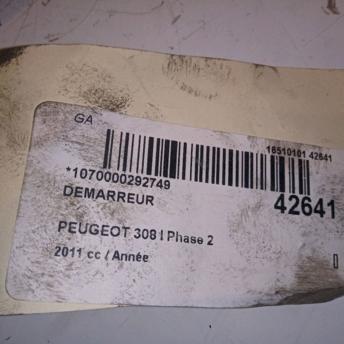 Démarreur occasion PEUGEOT 308 I Phase 2 04-2011->12-2014 1.6 THP 156ch V764559080 5