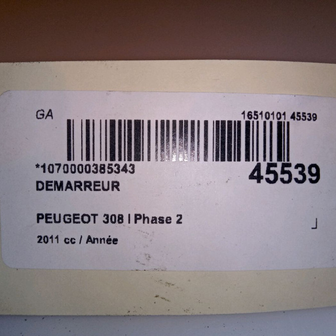 Démarreur occasion PEUGEOT 308 I Phase 2 04-2011->12-2014 V764559080 5