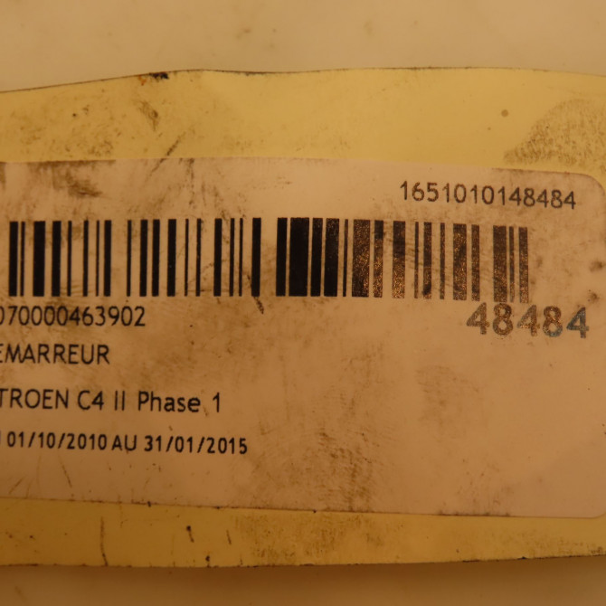 Démarreur occasion CITROEN C4 II Phase 1 10-2010->01-2015 V764559080 3