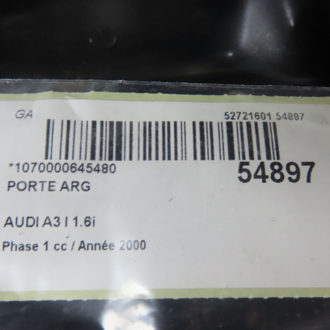 Porte arrière gauche occasion AUDI A3 I Phase 1 09-1996->10-2000 1.6i 8L4833051D 5