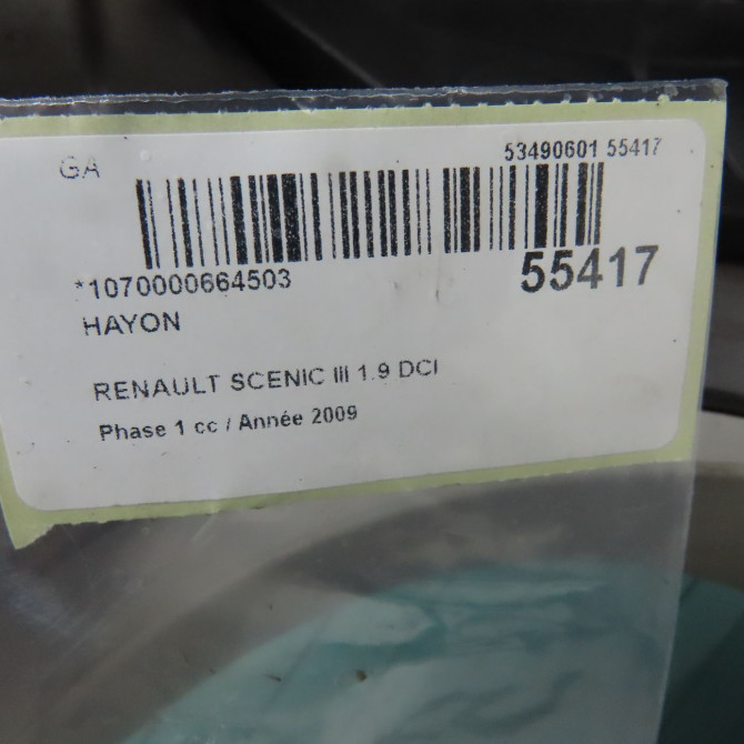 Hayon occasion RENAULT SCENIC III Phase 1 04-2009->11-2011 1.9 DCI 130ch 901003854R 4