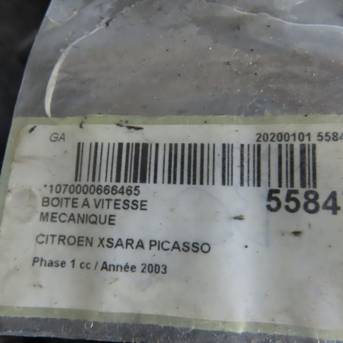 Boîte à vitesse mecanique occasion CITROEN XSARA PICASSO Phase 1 12-1999->02-2004 2.0 HDi 90ch 222232 7