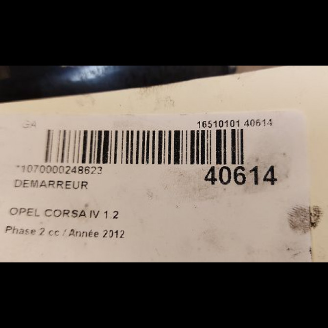 Démarreur occasion OPEL CORSA IV Phase 2 01-2011->03-2015 1.2 TWINPORT 85ch 95524894 4