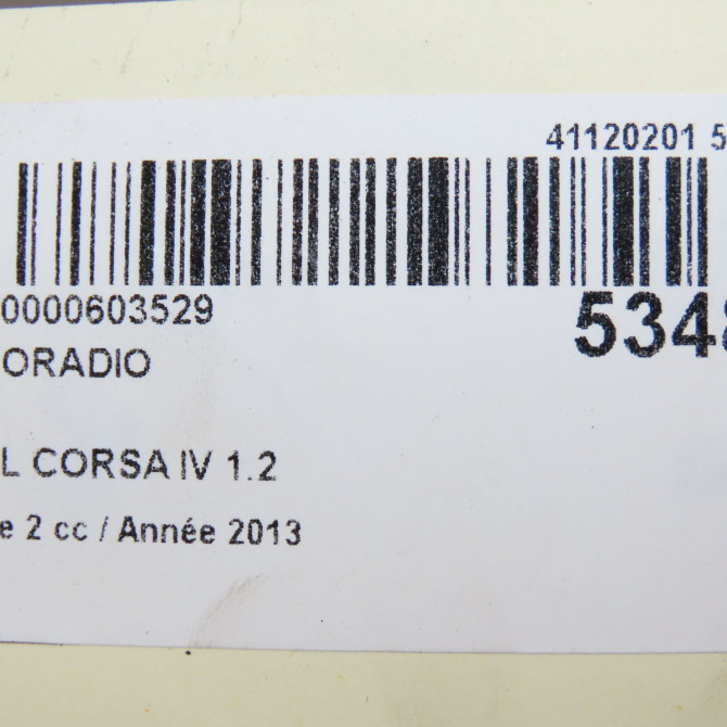 Autoradio occasion OPEL CORSA IV Phase 2 01-2011->03-2015 1.2 TWINPORT 85ch 13407113 5