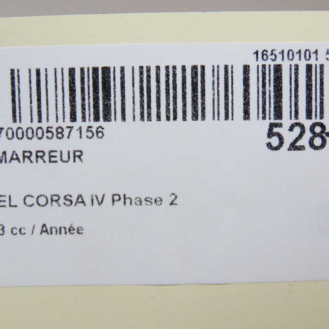 Démarreur occasion OPEL CORSA IV Phase 2 01-2011->03-2015 95524894 7