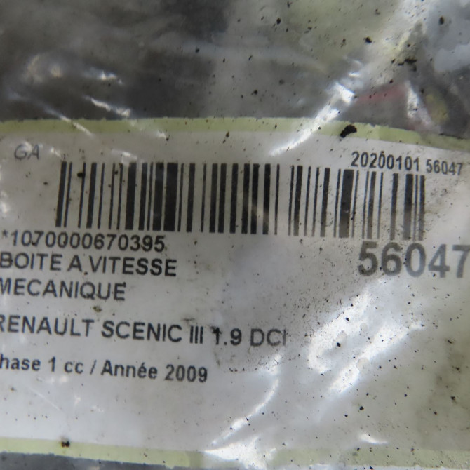 Boîte à vitesse mecanique occasion RENAULT SCENIC III Phase 1 04-2009->11-2011 1.9 DCI 130ch 8200939575 7