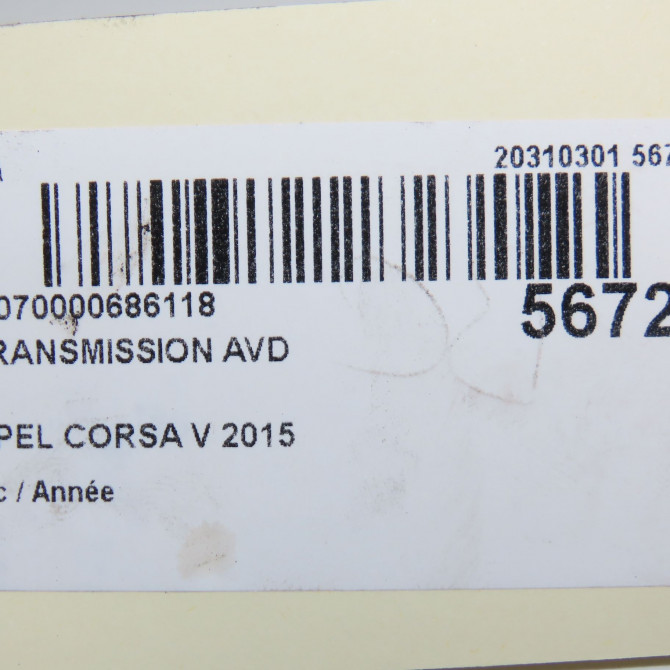 Transmission avant droite occasion OPEL CORSA V 13248652 7