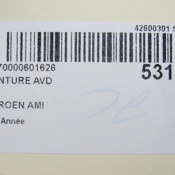 Ceinture avant droite occasion CITROEN 98391211XX 6