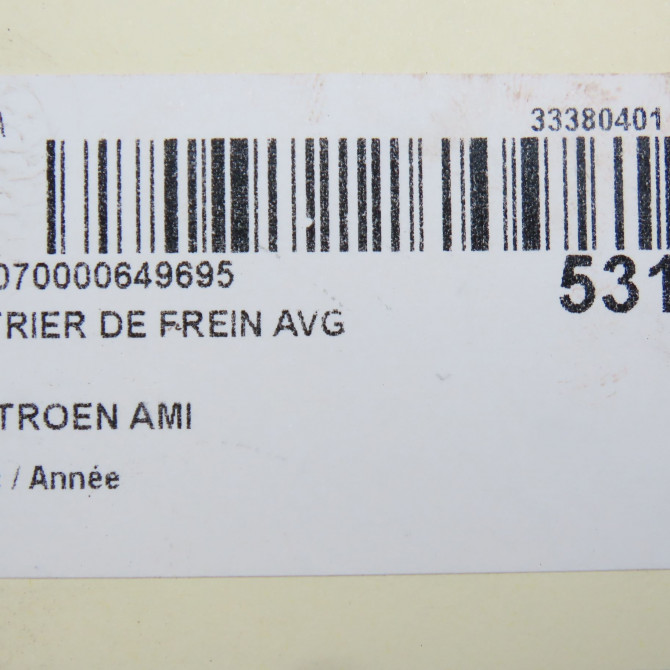 Etrier de frein avant gauche occasion CITROEN 1663358180 7
