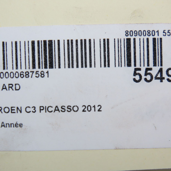 Feu arrière droit occasion CITROEN C3 PICASSO 6351GL 6