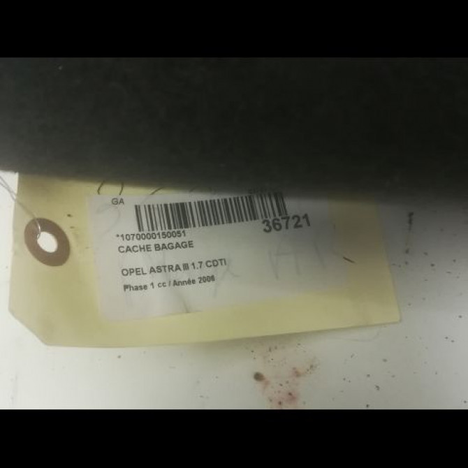 Cache bagage occasion OPEL ASTRA III ASTRA III Phase 1 2004-04-01->2006-12-31 1.7 CDTI 100ch 2
