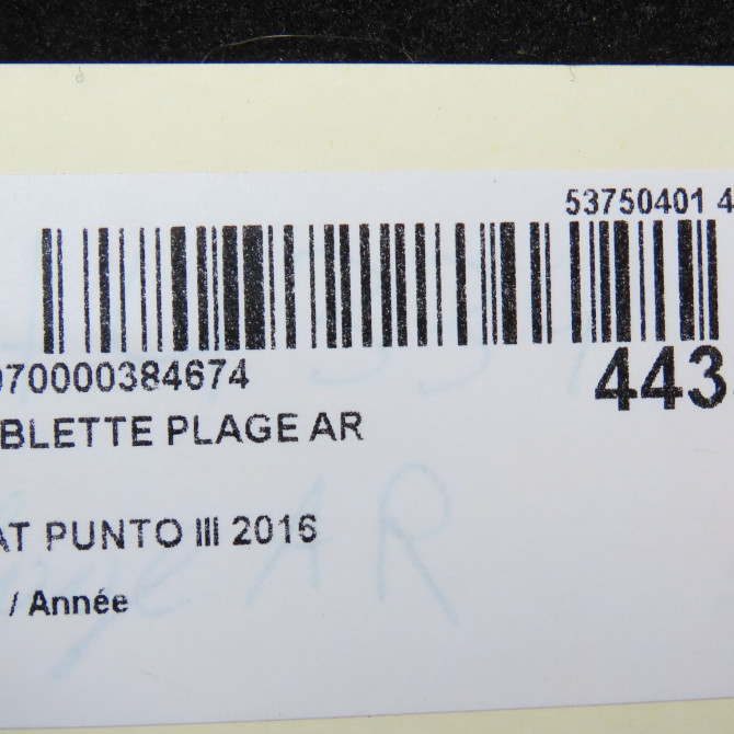 Tablette plage arrière occasion PUNTO III 735560163 4