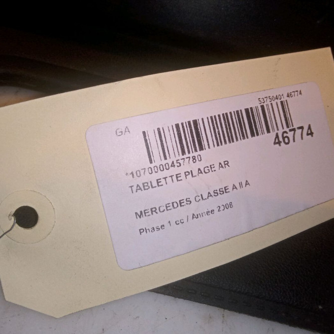 Tablette plage arrière occasion MERCEDES CLASSE A II Phase 1 12-2004->04-2008 A 180 CDI 16981000098K89 5
