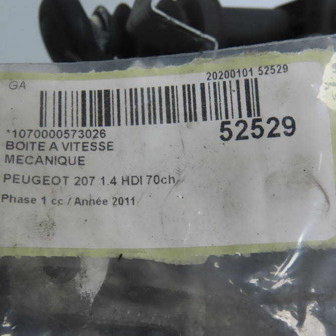 Boîte à vitesse mecanique occasion PEUGEOT 207 Phase 1 04-2006->06-2013 1.4 HDI 70ch 2231H1 6