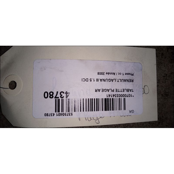 Tablette plage arrière occasion RENAULT LAGUNA III Phase 1 10-2007->10-2010 1.5 DCI 794200007R 3