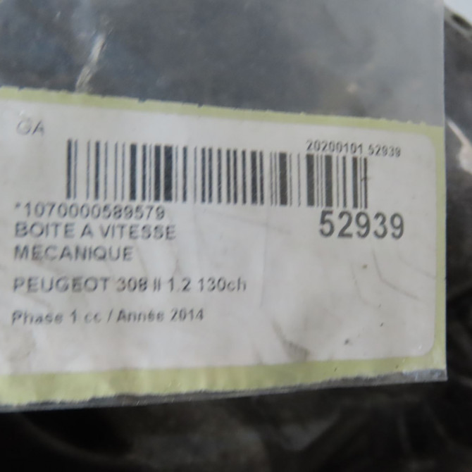 Boîte à vitesse mecanique occasion PEUGEOT 308 II 308 II Phase 1 2013-06-01->2017-08-31 1.2 130ch 1609666380 6