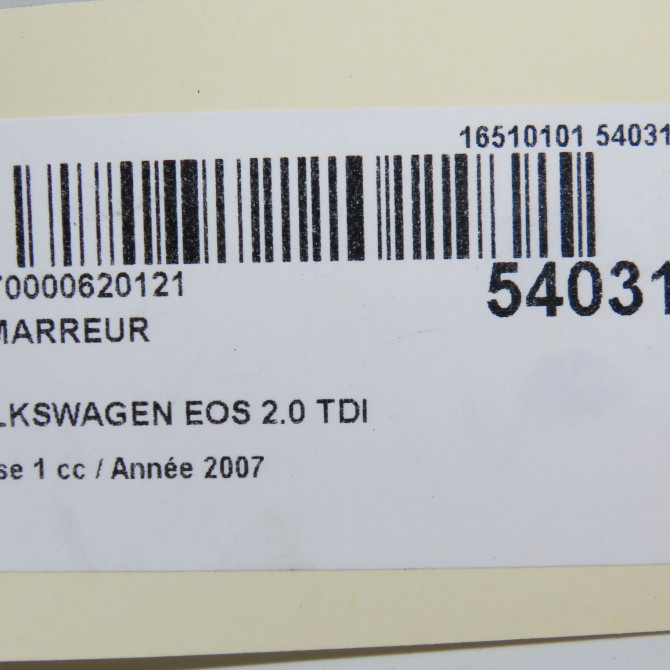 Démarreur occasion VOLKSWAGEN EOS Phase 1 04-2006->01-2011 2.0 TDI 140ch 2M911023P 8