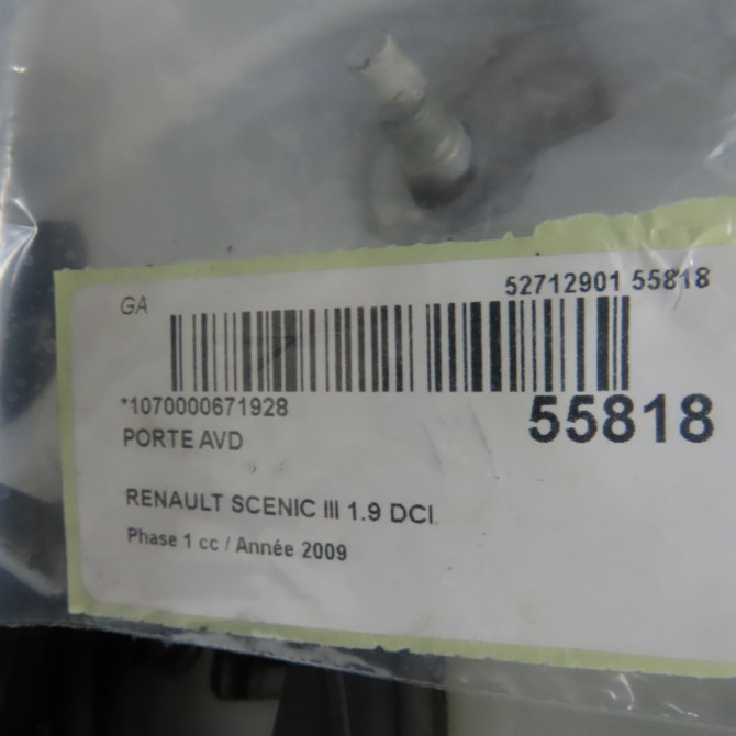 Porte avant droite occasion RENAULT SCENIC III Phase 1 04-2009->11-2011 1.9 DCI 130ch 801008349R 6