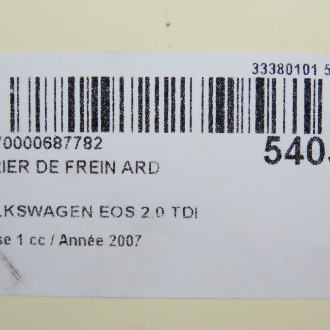 Etrier de frein arrière droit occasion VOLKSWAGEN EOS Phase 1 04-2006->01-2011 2.0 TDI 140ch 1K0615424J 6