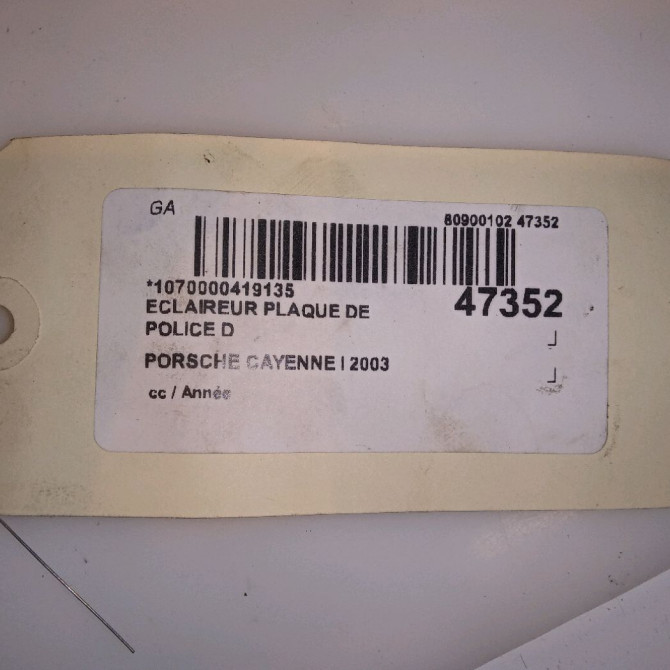 Eclaireur plaque de police d occasion PORSCHE CAYENNE I 634087 4