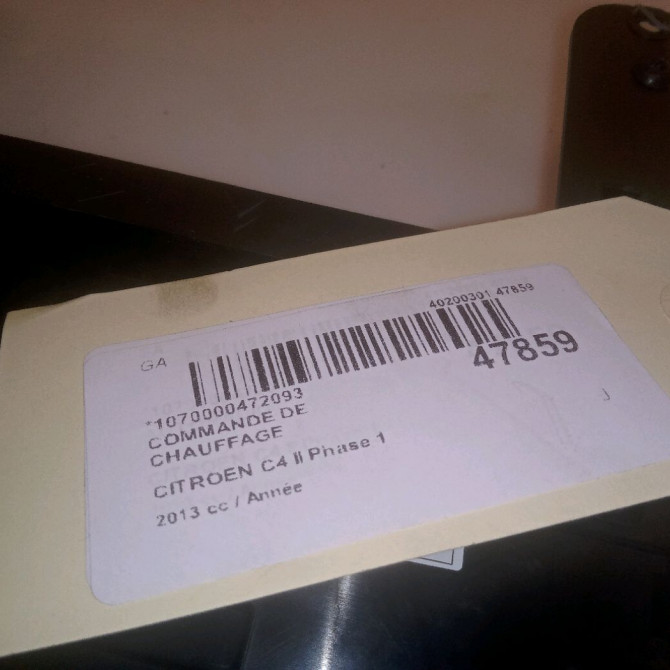 Commande de chauffage occasion CITROEN C4 II Phase 1 10-2010->01-2015 6452V9 4