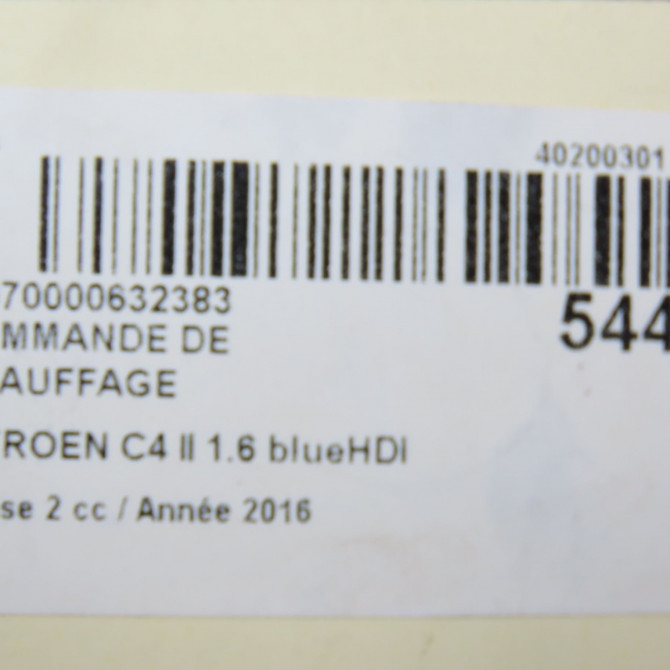 Commande de chauffage occasion CITROEN C4 II Phase 2 11-2014->... 1.6 blueHDI 100ch 6452V9 5
