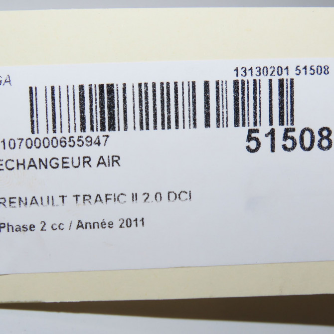 Echangeur air occasion RENAULT TRAFIC II Phase 2 08-2006->... 2.0 DCI 90ch 8200411160 4
