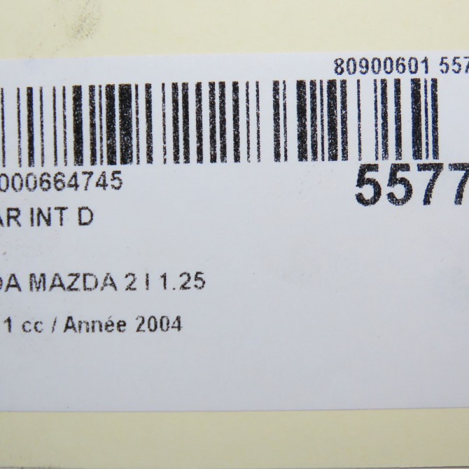 Feu arrière intérieur droit occasion MAZDA MAZDA 2 I Phase 1 03-2003->09-2007 1.25 DD10513F0C 5