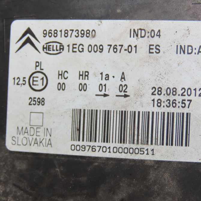 Phare gauche occasion CITROEN C3 PICASSO 6208N5 4